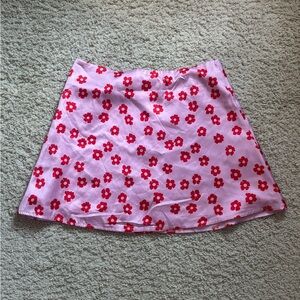 Princess Polly Pink and Red Floral Skirt